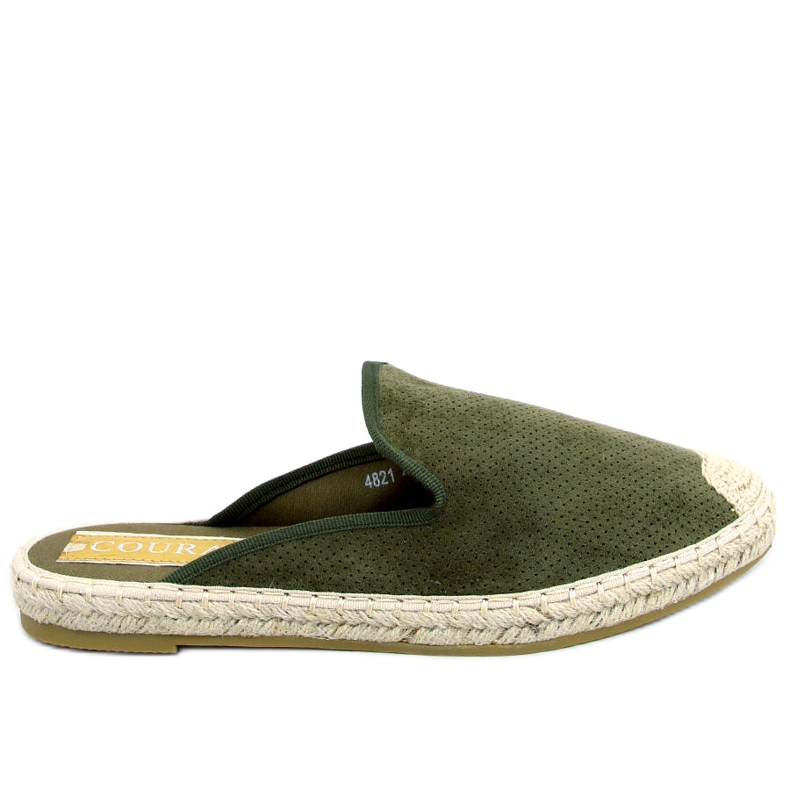 Espadrile Carmen Green papuci dama verde