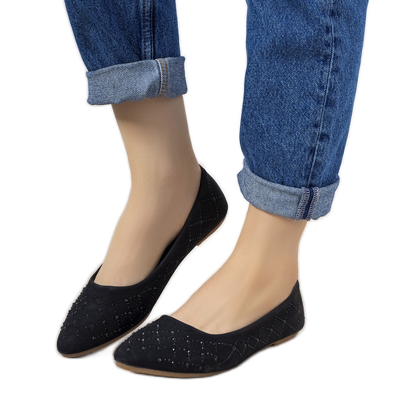 Balerini negre de dama Kaila negru