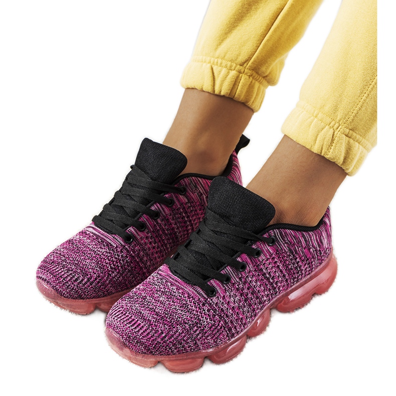 Adidasi sport Pink Melange Anya negru