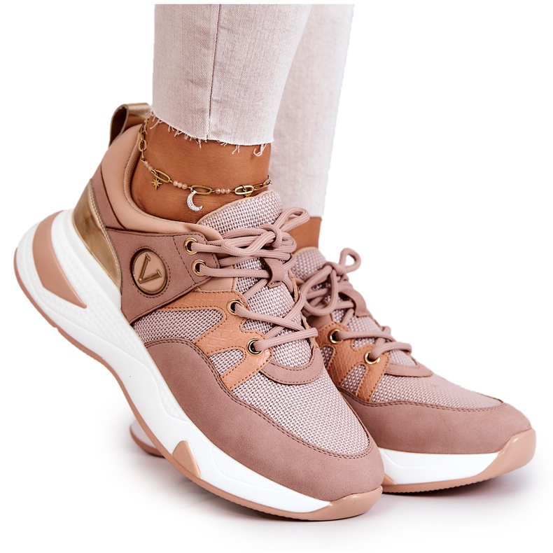 Vinceza Pantofi Sport Tenisi Dirty Róż Imperio roz