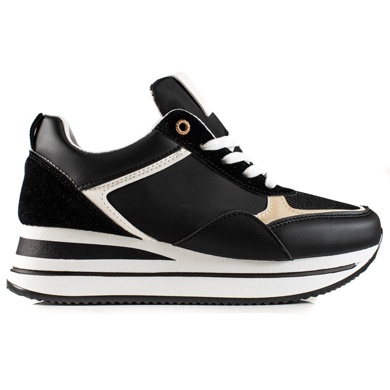 TRENDI Adidași eleganți pe platformă negru