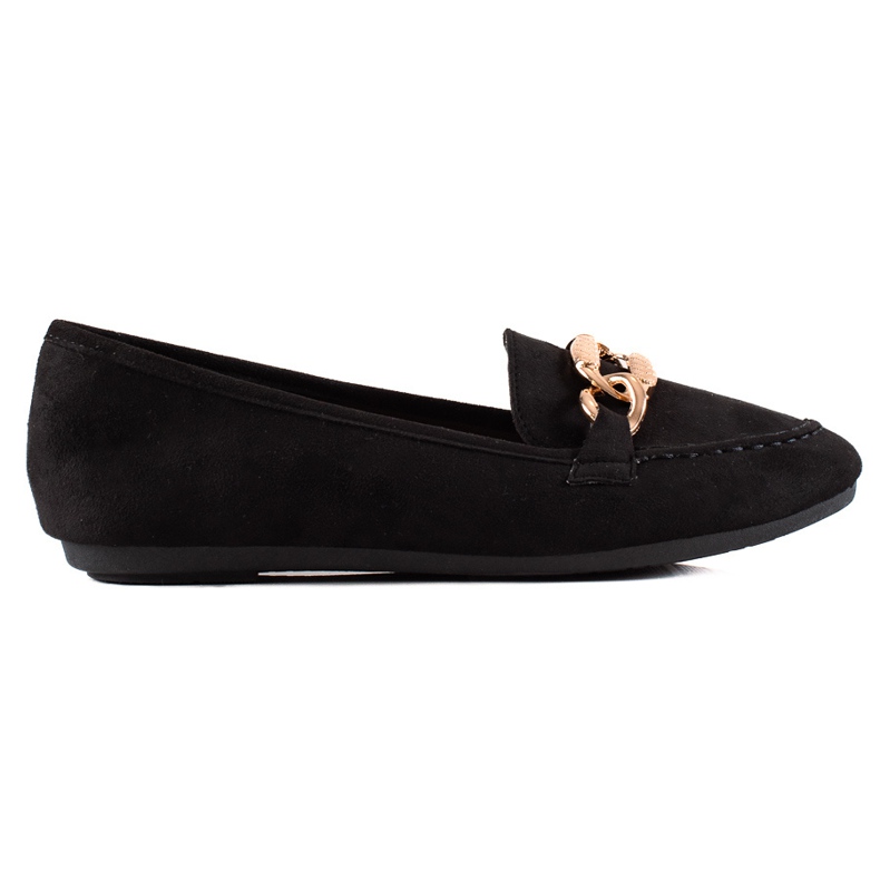 Seastar Mocasini Cu Decor Auriu negru