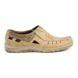 Olivier 893MP pantofi bărbătesc mocasin piele bej
