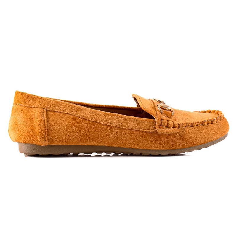 TRENDI Mocasini comozi cu ornament maro