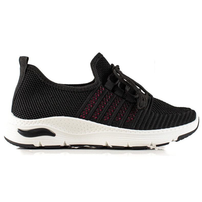 TRENDI Pantofi sport de alunecare negru