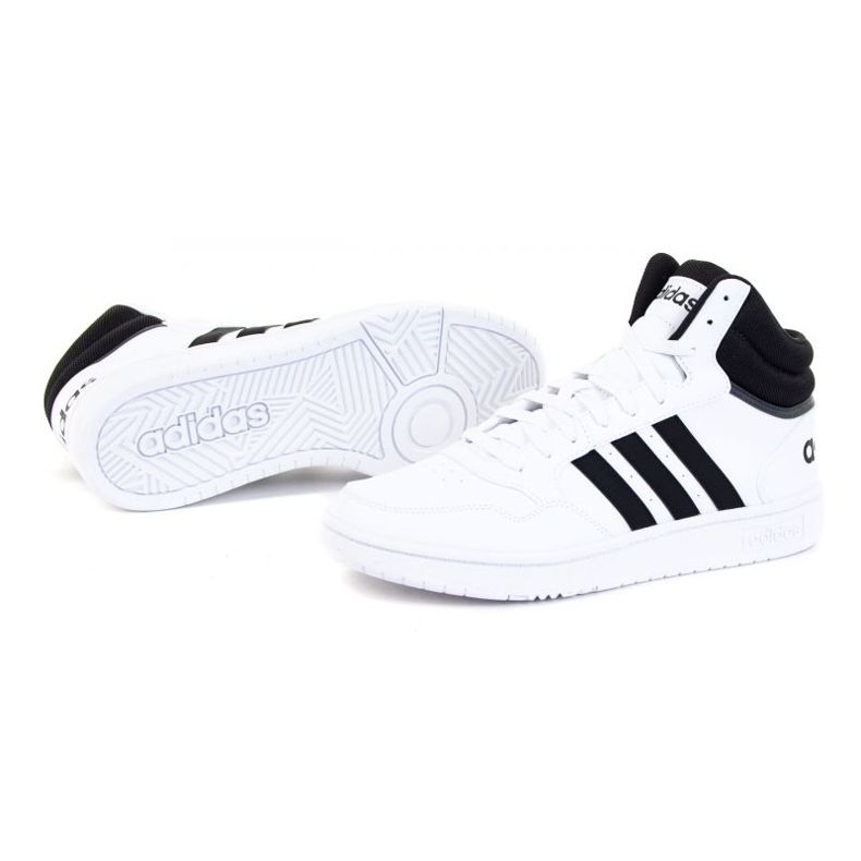 Pantofi Adidas Hoops 3.0 Mid M GW3019 alb