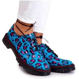 Oxfords de damă Maciejka 04087-47 Pantofi din piele Albastru multicolor