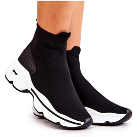 PS1 Pantofi sport negri Bailee High Sock negru PS1 Pantofi sport negri Bailee High Sock negru