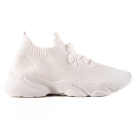 TRENDI Pantofi sport textile alb