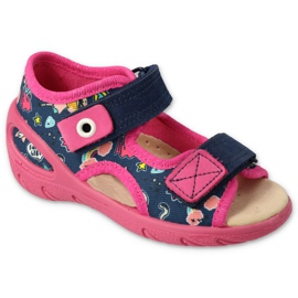 Pantofi copii Befado pu 065P172 albastru marin roz