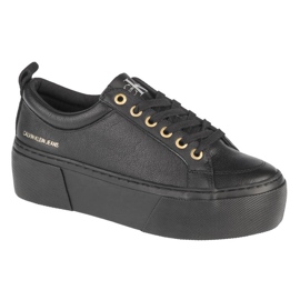 Pantofi Calvin Klein Vulcanized Flatform Laceup LW YW0YW00366-0GJ negru