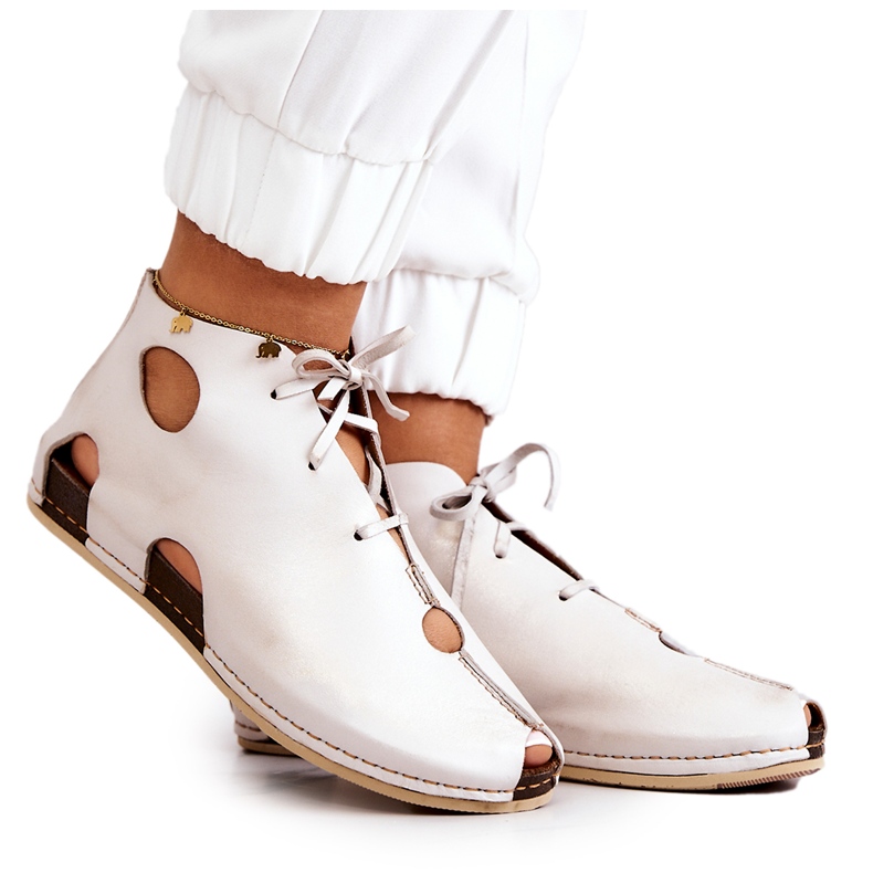 Maciejka 03426-25 Cizme din piele deschisă Bej deschis