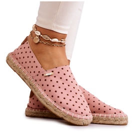 Espadrile De Damă Cu Buline Big Star JJ274869 Roz Espadrile De Damă Cu Buline Big Star JJ274869 Roz