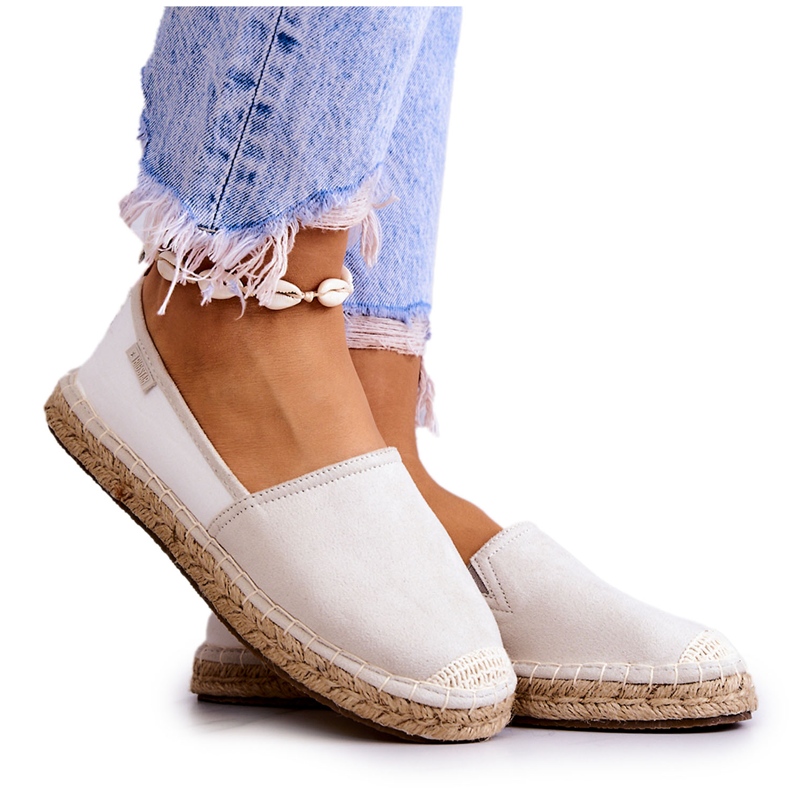 Espadrile clasice de damă Big Star JJ274951 alb-gri