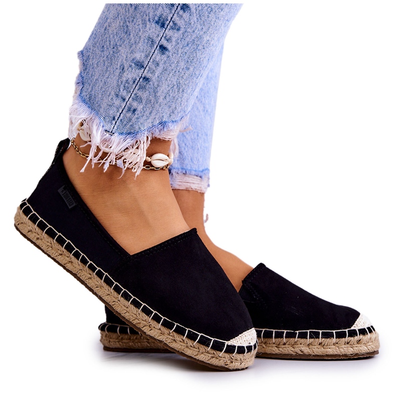 Espadrile clasice de damă Big Star JJ274952 Negru
