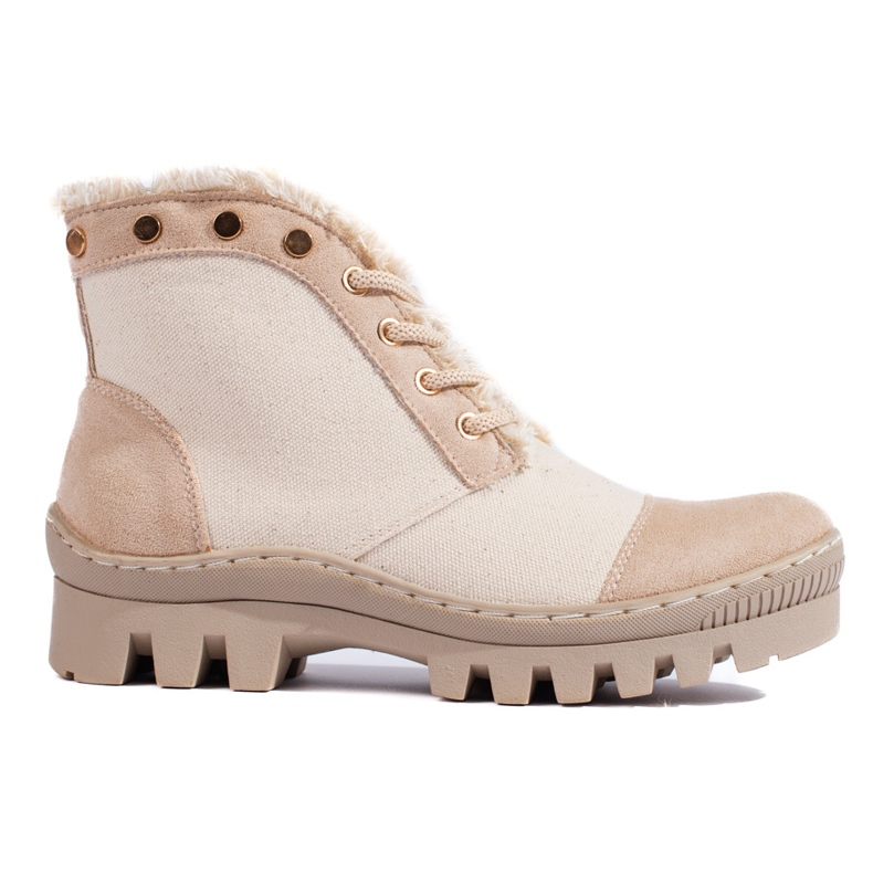 S. BARSKI Beżowe Traperki S.BARSKI bej