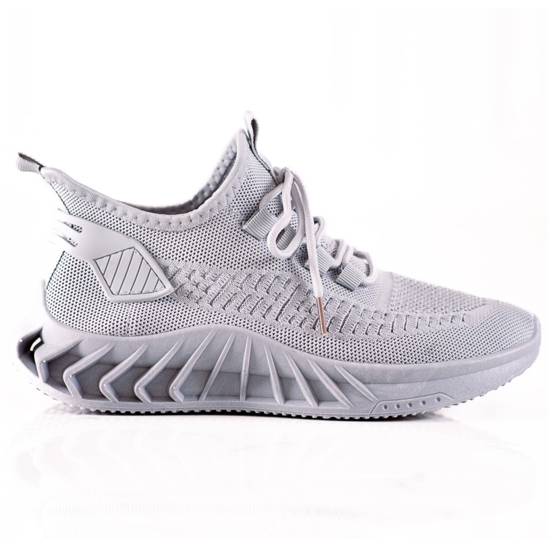 TRENDI Adidași din material textil gri