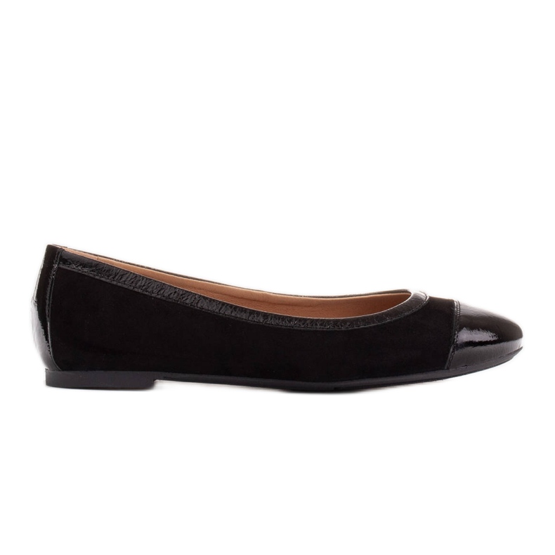 Marco Shoes Balerini comozi, cu ornamente negru Marco Shoes Balerini comozi, cu ornamente negru