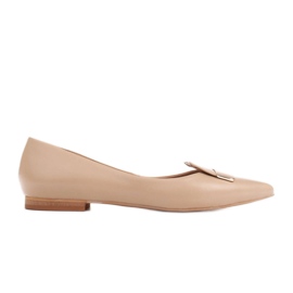 Marco Shoes Balerini cu limbă decorativă bej Marco Shoes Balerini cu limbă decorativă bej