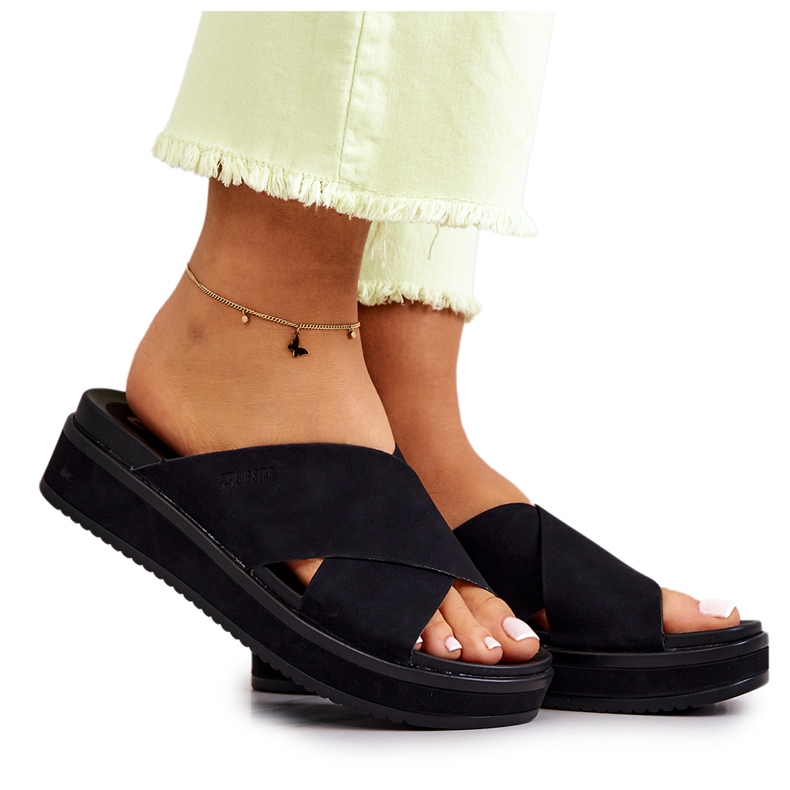 Papuci dama Big Star JJ274721 Negri negru