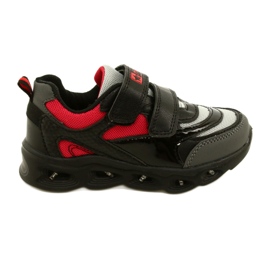 Pantofi sport ADI LED Glowing Velcro News 22DZ32-4836 Gri negru