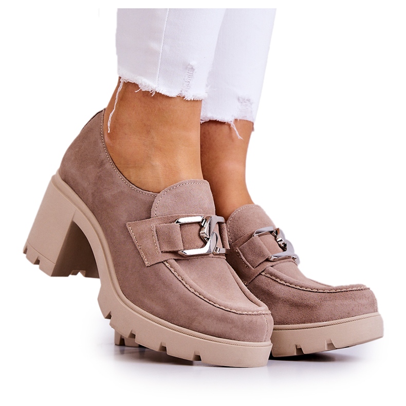 Lemar Pantofi eleganți pe un stâlp cu decor Harmell bej Lemar Pantofi eleganți pe un stâlp cu decor Harmell bej