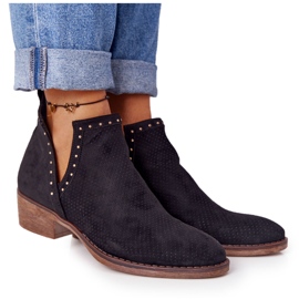 PS1 Cizme ajurate inteligente negre cu decupaje negru PS1 Cizme ajurate inteligente negre cu decupaje negru