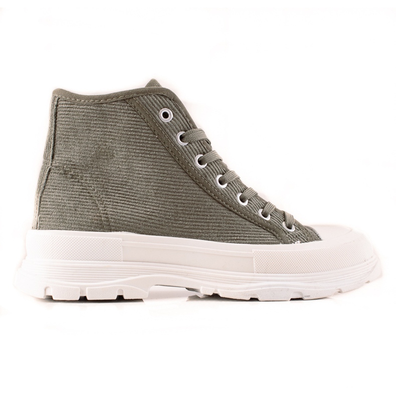 Sweet Shoes Adidași în piele de căprioară înaltă verde