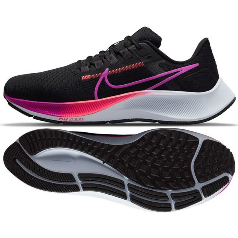Pantofi de alergare Nike Air Zoom Pegasus 38 W CW7358 011 negru violet roz
