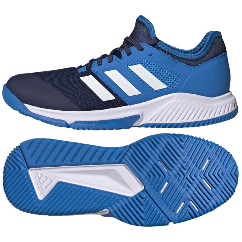 Pantofi de sală adidas Court Team Bounce M GW5063 albastru albastru și bleumarin