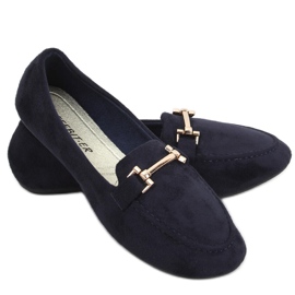 Mocasini de dama Kubra Navy albastru marin