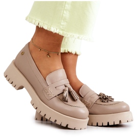 Pantofi dama piele Franjuri Maciejka 05497-04 Bej Pantofi dama piele Franjuri Maciejka 05497-04 Bej