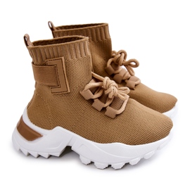 FR1 Pantofi Sport Copii Soc Inalt Bej Nickie FR1 Pantofi Sport Copii Soc Inalt Bej Nickie