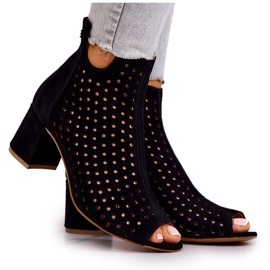 Cizme Ajurate Piele Maciejka 05420-43 Negru