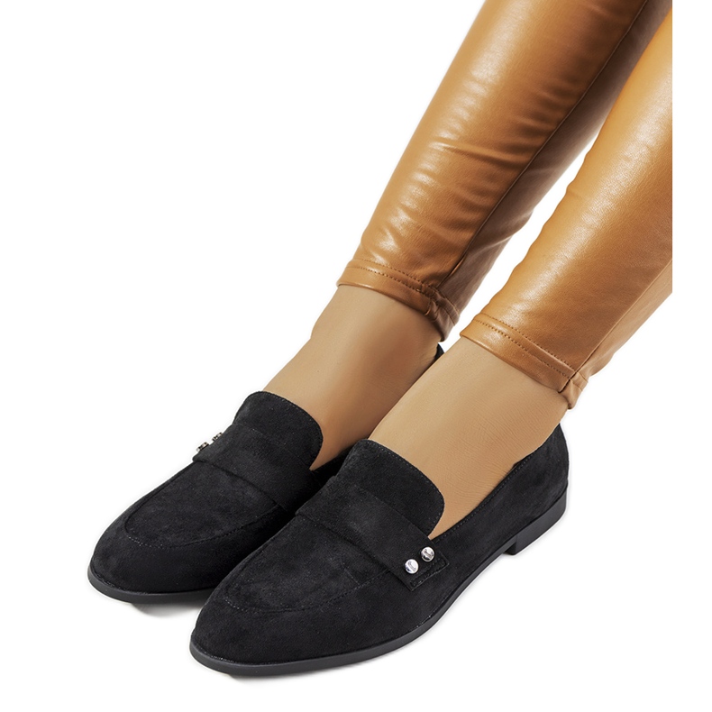 Mocasini negri Fioretta negru