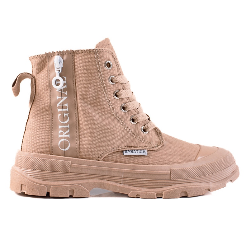 Sabatina Adidași înalți originali bej maro