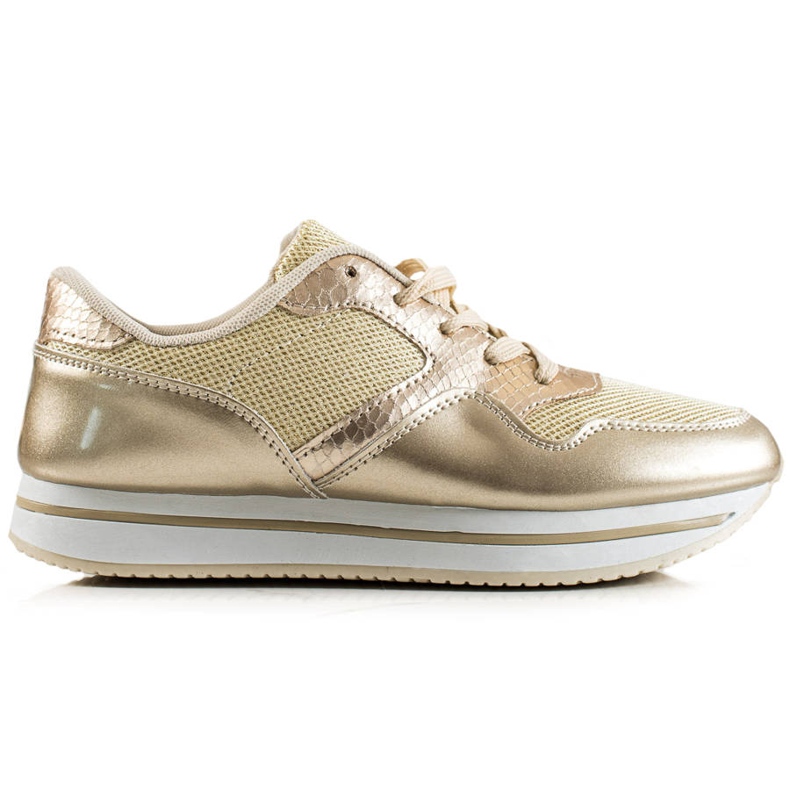 TRENDI Pantofi aurii de aur