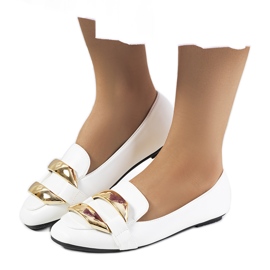 Mocasini albi Renwick dama