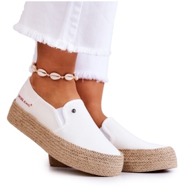 Espadrile de damă On The Platform Cross Jeans JJ2R4013C Alb