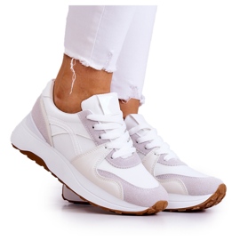 FG2 Pantofi sport alb-gri Coryse Tied