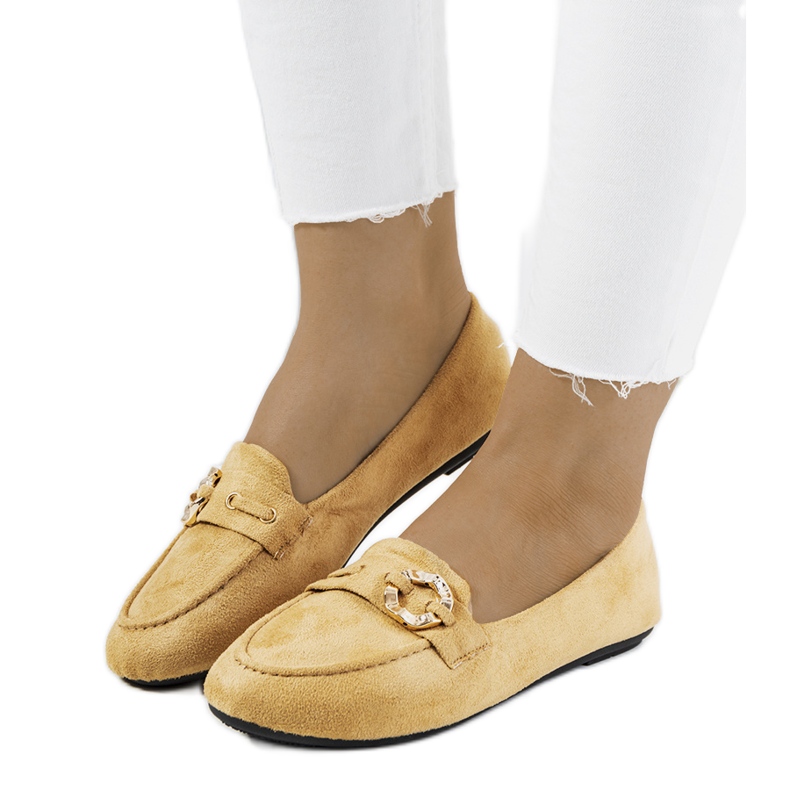 Mocasini de dama bej Leila