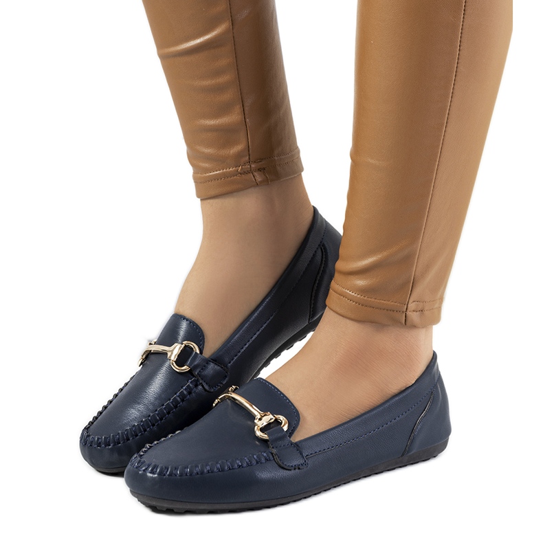 Mocasini de dama bleumarin de la Ilana albastru