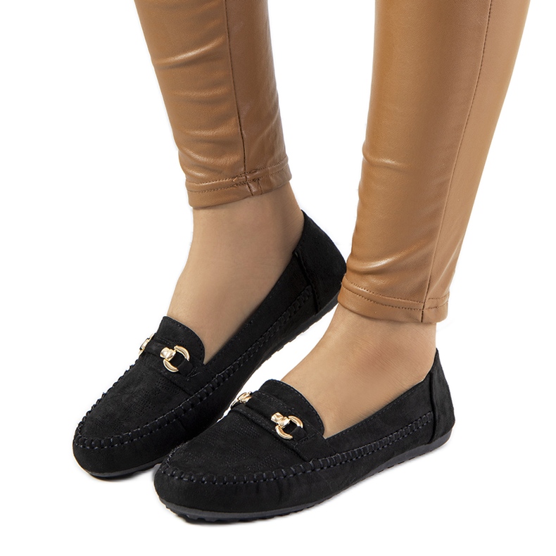 Mocasini negri de dama de la Imogen negru Mocasini negri de dama de la Imogen negru