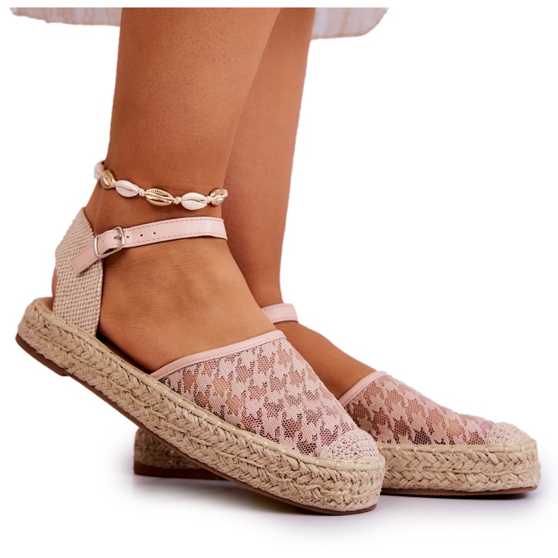 Espadrile De Damă Cu Cataramă Nude Charlene bej Espadrile De Damă Cu Cataramă Nude Charlene bej