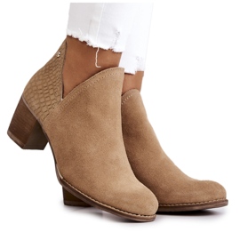 PL5 Cizme de dama din piele pe toc Camel Larsa maro PL5 Cizme de dama din piele pe toc Camel Larsa maro