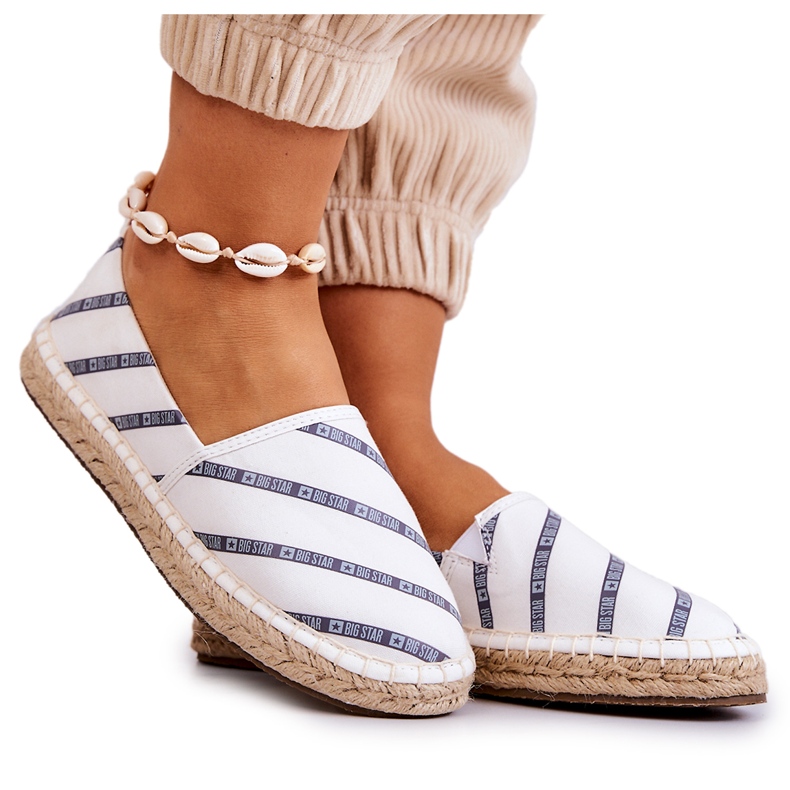Espadrile clasice de damă Big Star JJ274959 Alb