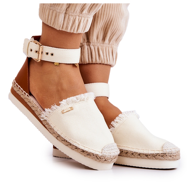 Espadrile de damă cu cataramă Big Star JJ274886 Bej deschis Espadrile de damă cu cataramă Big Star JJ274886 Bej deschis
