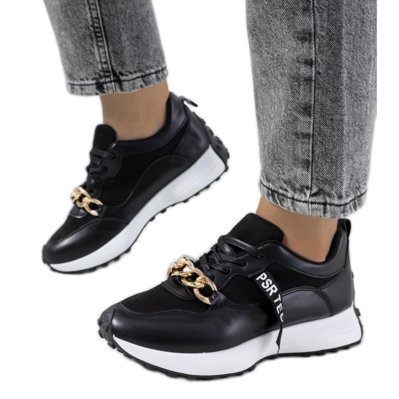 Tenisi negri cu lanțul Saminei negru