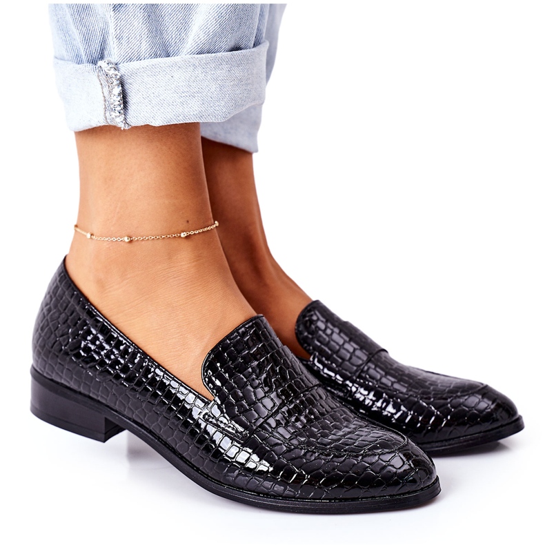 Mocasini lăcuțiți Vinceza 21-10674 Negru