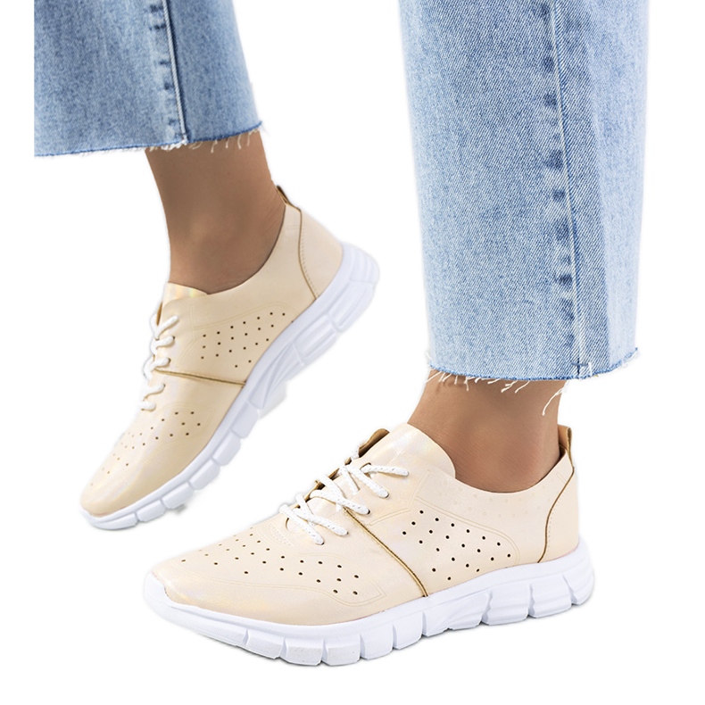 Antrenori holografici Enid Gold bej de aur